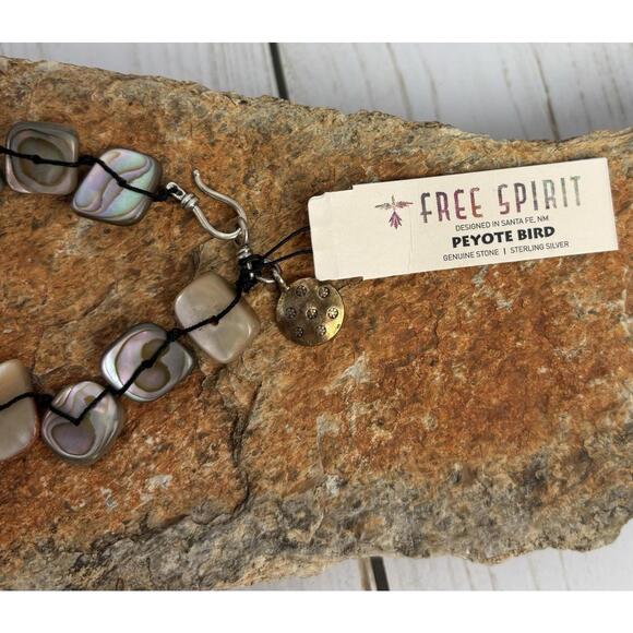 Peyote Bird Sterling Abalone Shell Beaded Bracelet J130 - Picture 2 of 3